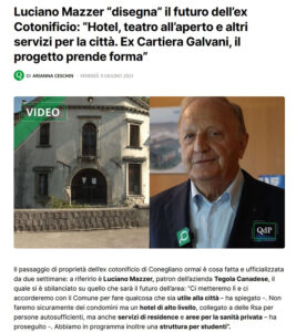 News Ex Cartiera Galvani ed ex cotonificio Conegliano